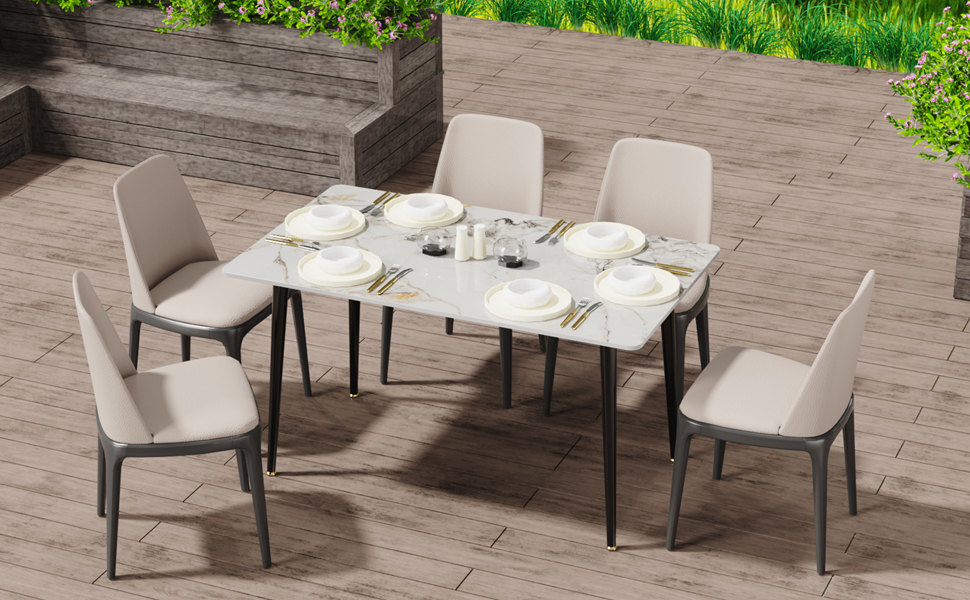 未組立品 セラミックテーブル 120x70cm ダイニングセット 大理石調 MODERN DECO ダイニングテーブル セラミックテーブル 大理石調