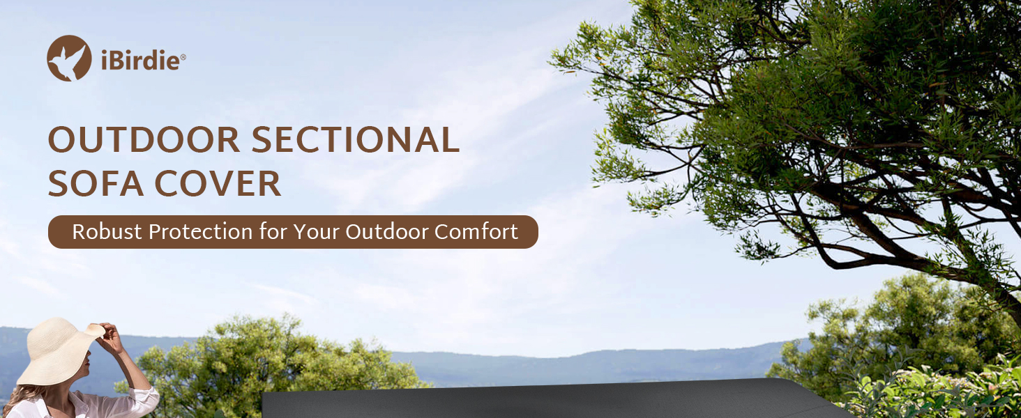 iBirdie Outdoor Sectional Cover for 85''x85'' VShaped Patio Sofa Waterproof