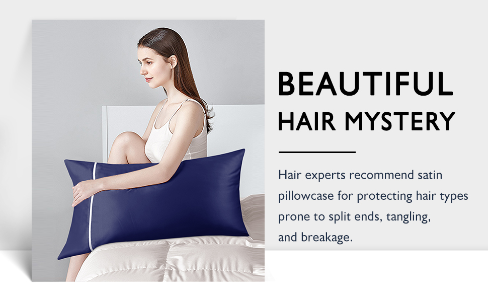 Fittia SatinPillowcase Standard Size, Silk Satin Pillow Cases 2 Pack