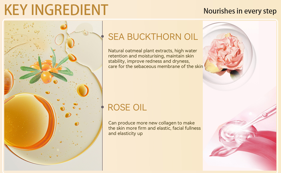 Rose Hydrating Face Serum Aging Face Oil Plumping Firming Lines Wrinkles Dullness Moisturizing Face 
