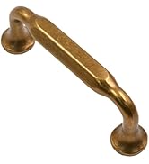 Alzassbg 10 Pack Antique Brass Cabinet Handles, 3 Inch(76mm) Hole Centers Arch Cabinet Pulls Kitc...