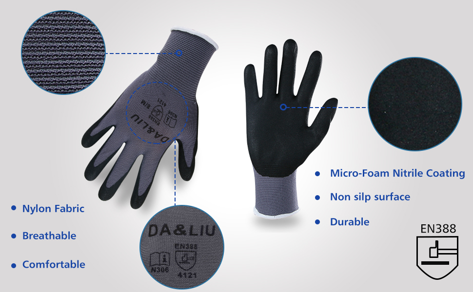 nitrile work gloves