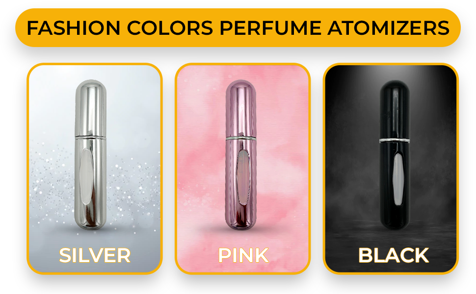 MERCHE 3 Pcs Perfume Travel Spray Bottle, 5ml Perfume Atomizer Bottles