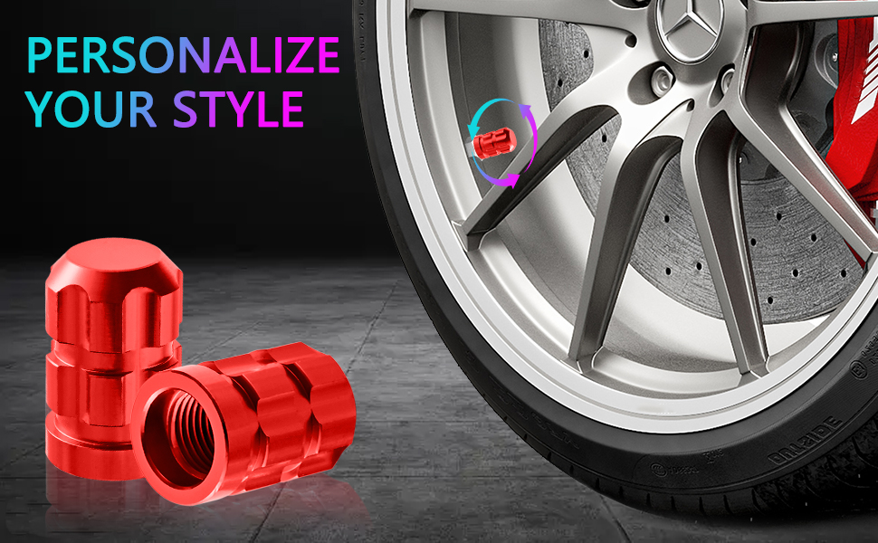 QUARKACE Valve Stem Caps, NonFading Bright Color