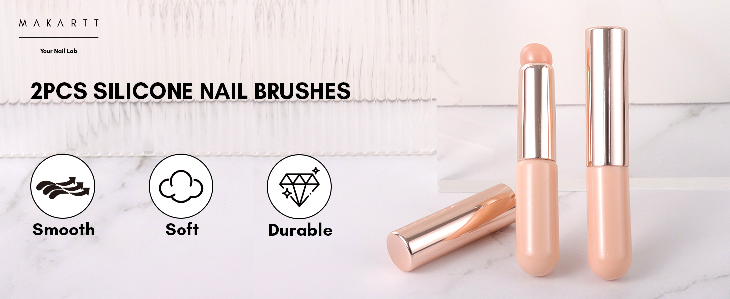 Silicone Nail Powder Applicator Brush