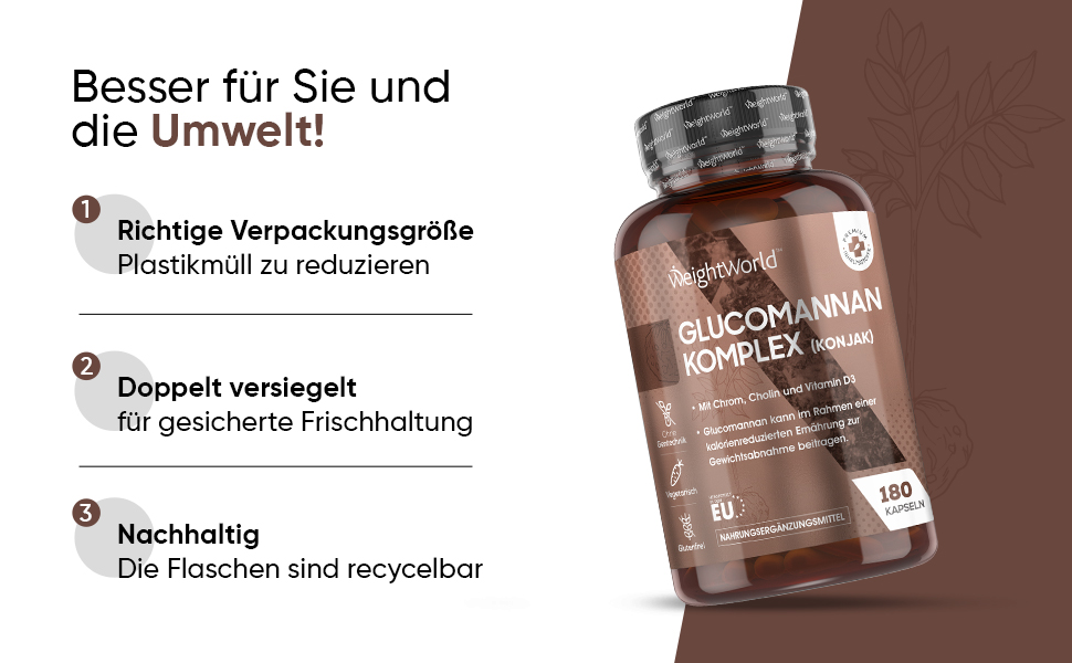 Kapseln 3540mg Aus der Konjak Wurzel Mit 500mg Cholin