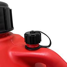 Ventilation cap installed onto utility jug