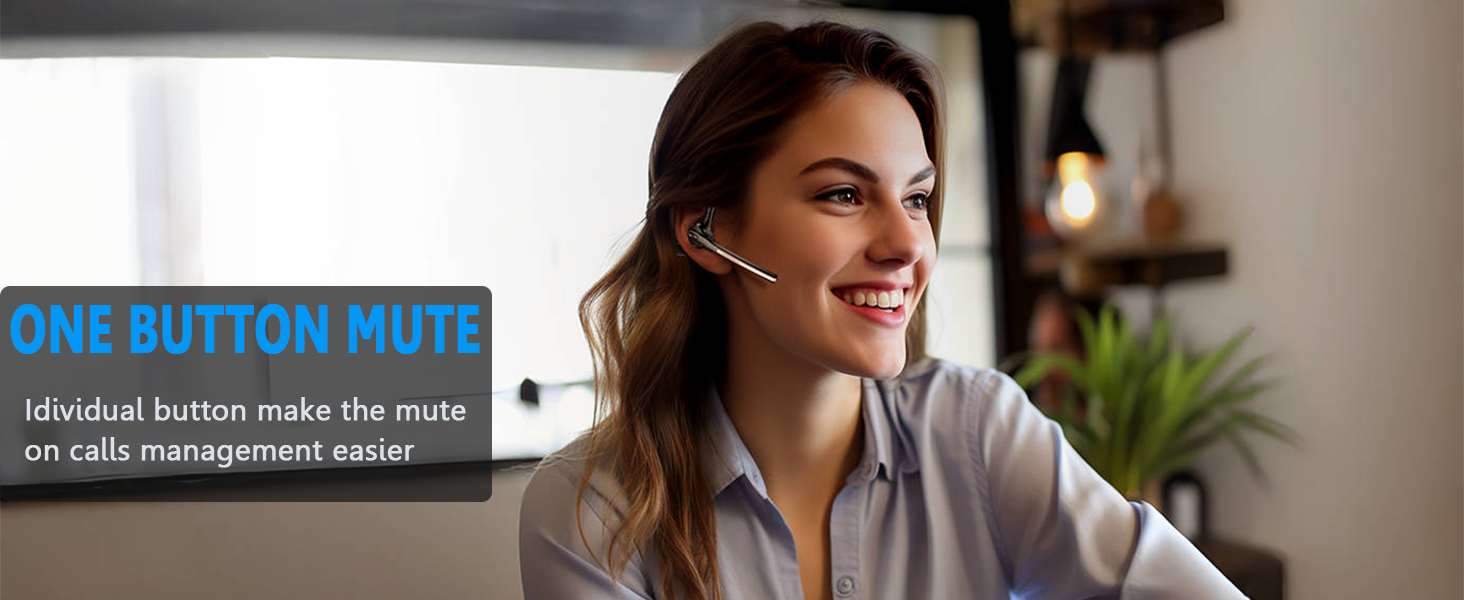 Headset with mute button