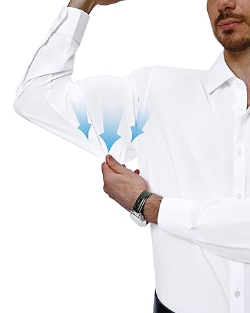 J.VER Men's Long Sleeve Shirts 4-Way Stretch Wrinkle Free Formal Dress Shirt Business Casual Wedding Work Button Down Shirts with Pocket 14 2