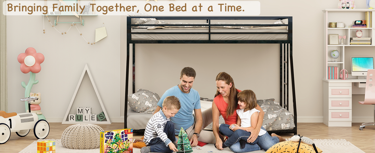 howcool Twin Over Full Bunk Bed 