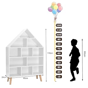 WOLTU Libreria Scaffale Bambini Per Libri Giocattoli Portalibri Multistrato 16 1