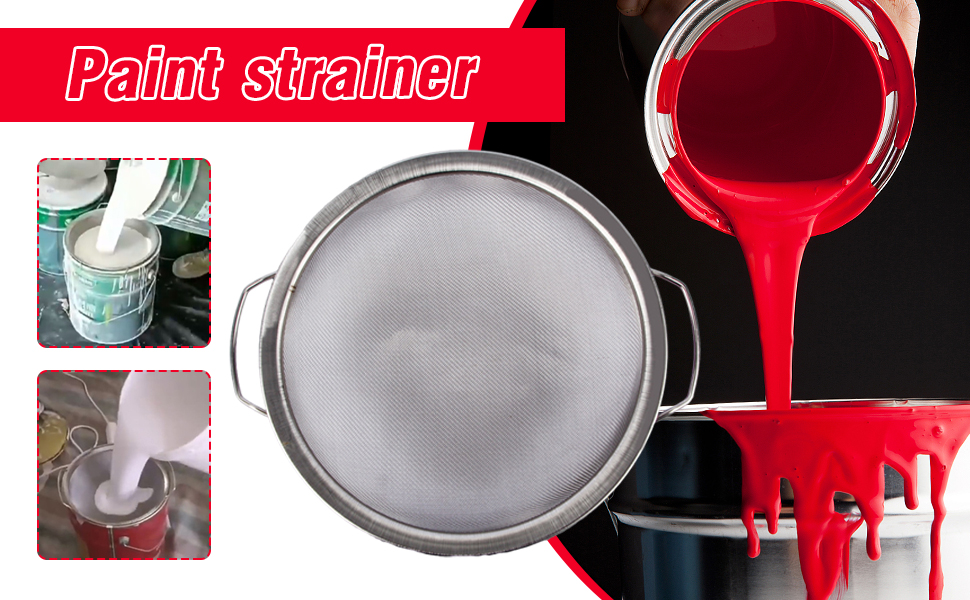Kisbeibi Paint Strainer Mesh, Stainless Steel Paint Filters Strainers