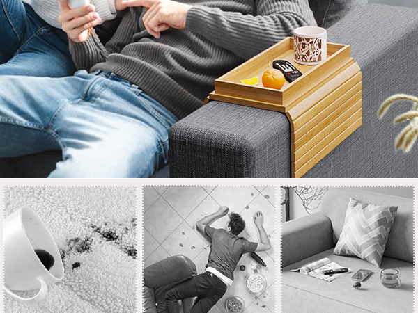Armrest Tray Table For Couch Shamrock Home Bamboo Couch Arm Table