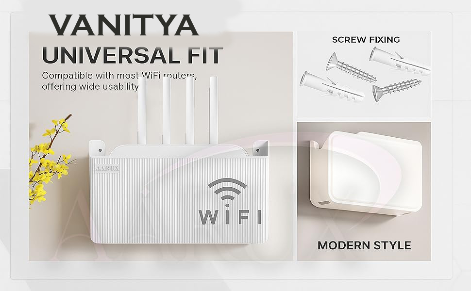 universal wall mount shelf for wifi router modem set top box