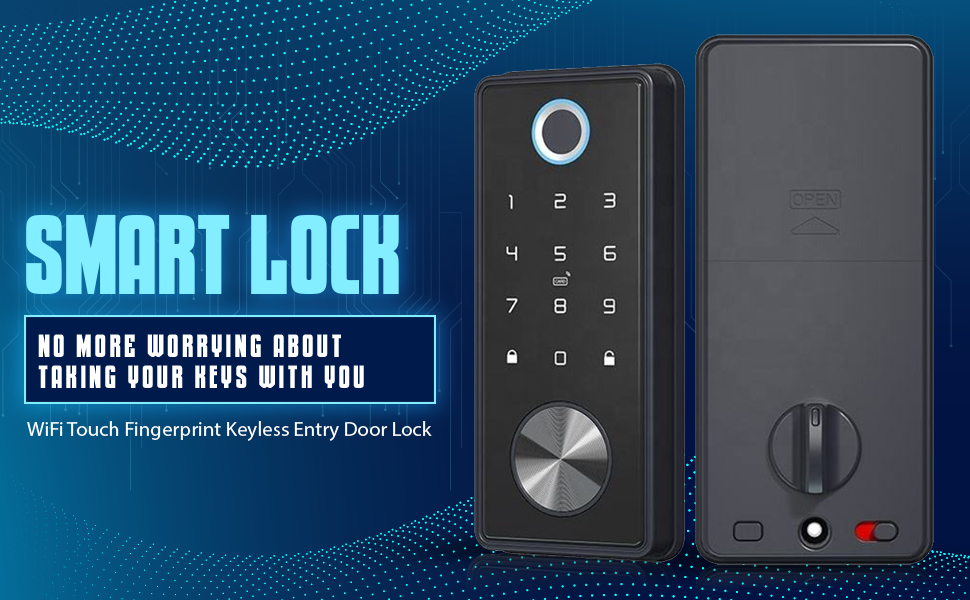 Smart Lock WiFI Fingerprint Keyless Entry Door Lock