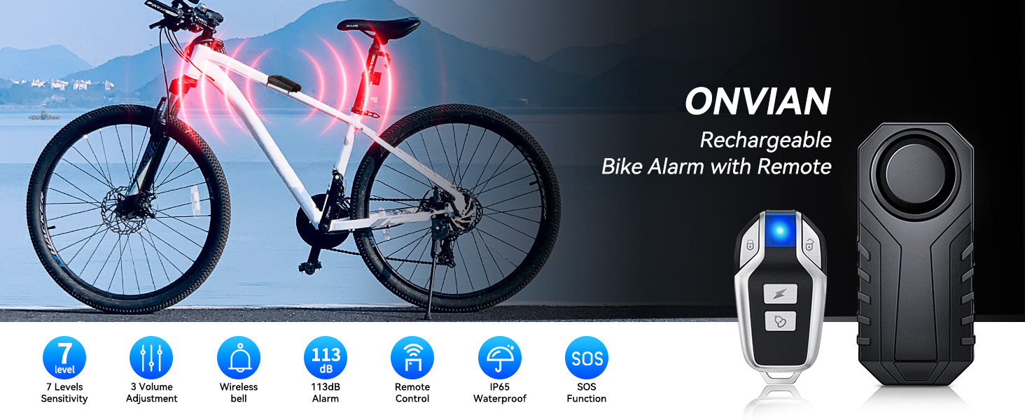 Anti Theft Burglar Bike Alarm with Remote