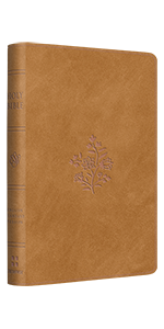ESV Compact Bible TruTone, Nubuck Caramel, Wildflower Design