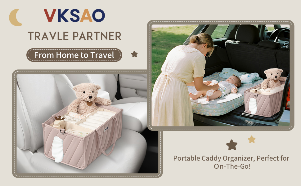 Also used as a baby bag for outings or in the car