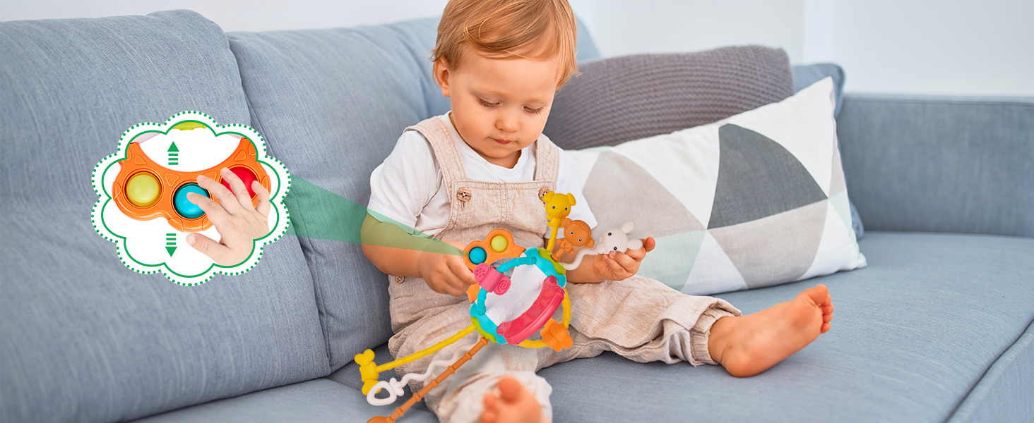 Japace Montessori Toys for 1 Year Old, Sensory Toys for Babies 1218 Months, Pull String