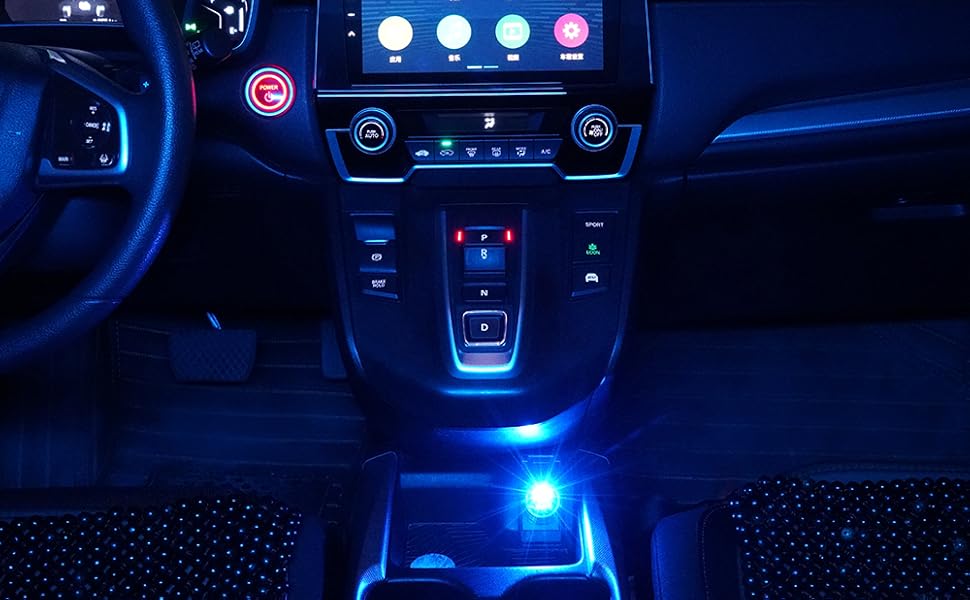 Bevinsee 3 PCS Mini USB Led Light, Car Ambient Lighting Plugin 5V USB Led Car