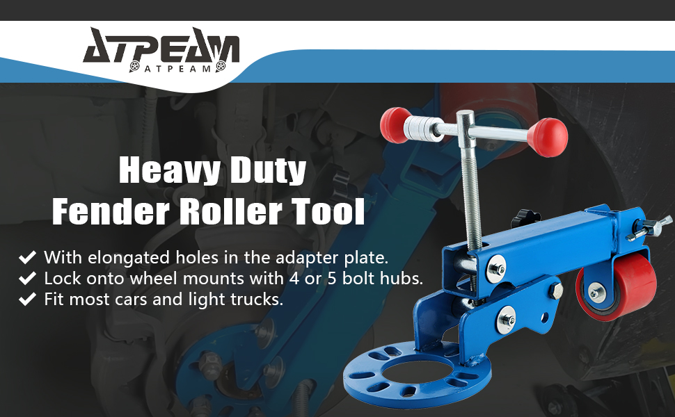 ATPEAM Heavy Duty Fender Roller Tool Lip Rolling Extending Tools Wheel