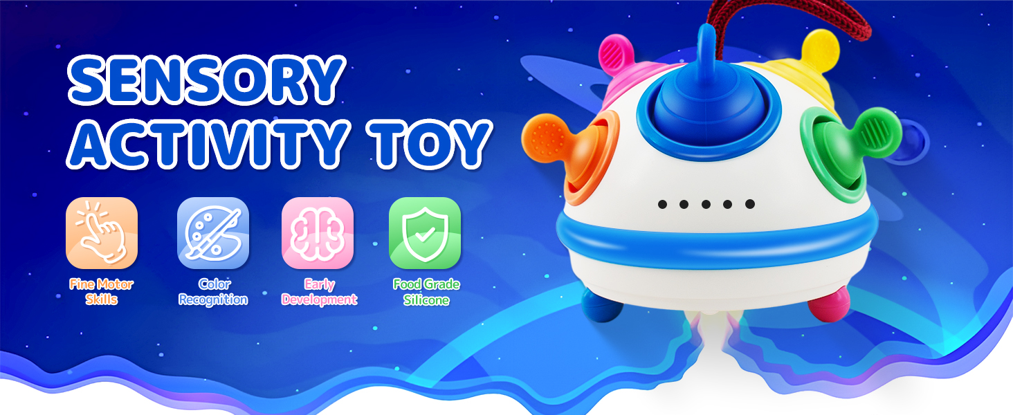 Montessori Toys for Baby 12M+, Food Grade Silicone Sensory