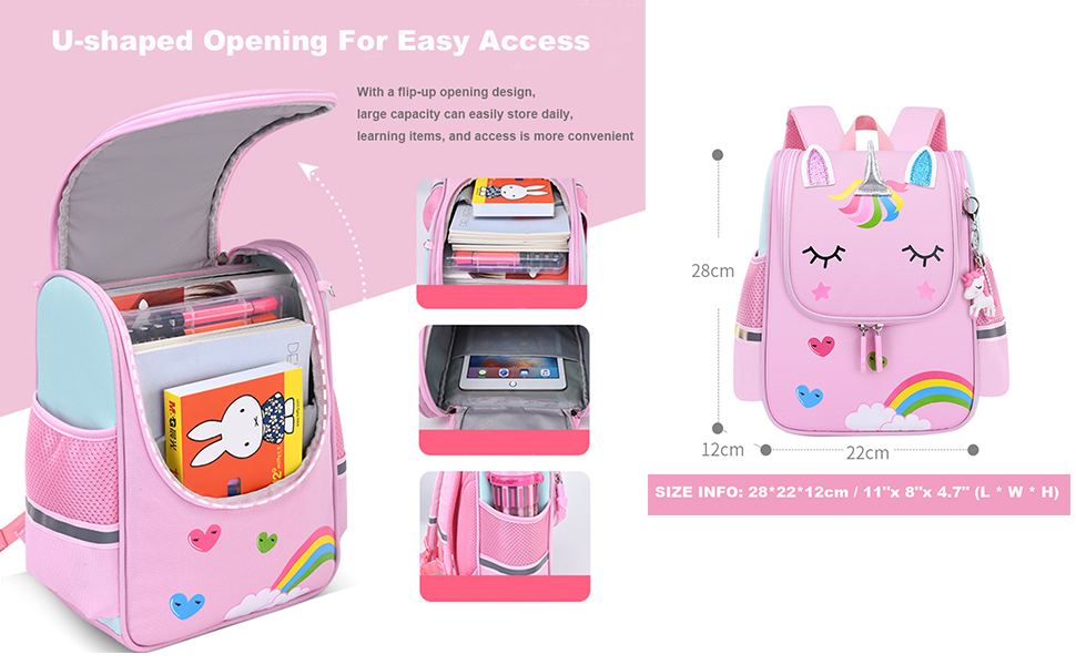 Sac à Dos pour Enfant, Garcon Sac école Fille Cartable pour Quotidien et Voyage Sac a Dos