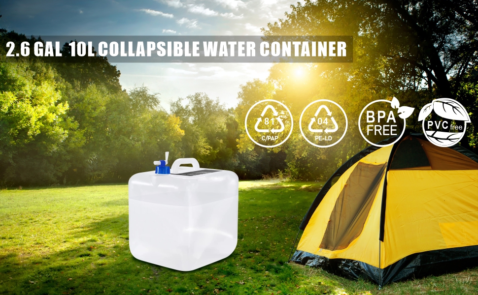 kaltagled Camping Collapsible Water Container 2.6 Gallon