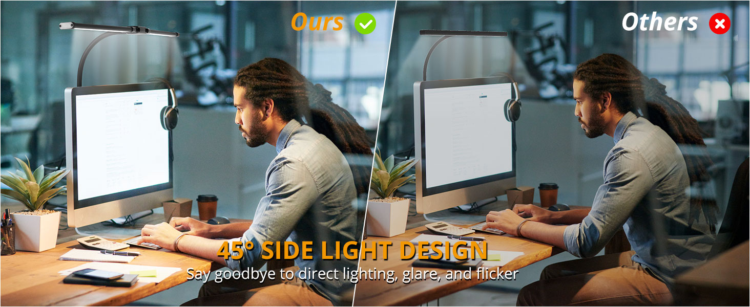 a man sitting at a desk with a computer and a headset.