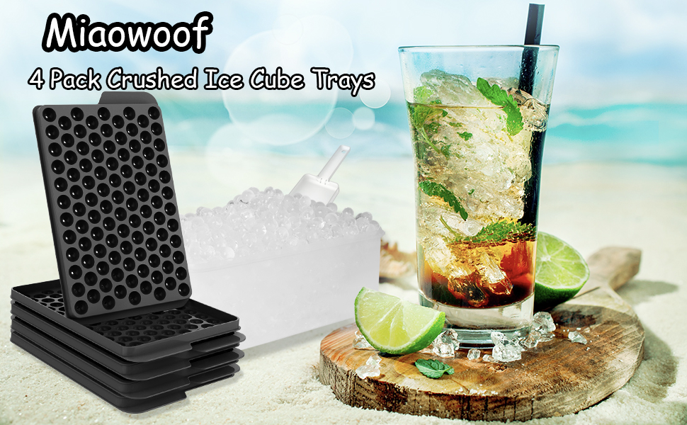 Mini Ice Cube Trays, Stackable 0.6in Small Ice Maker for