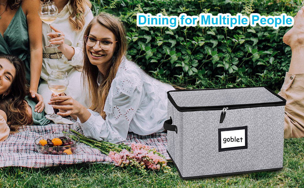 JAYSDAYLY Stemware Storage Cases with Dividers,Wine Glass