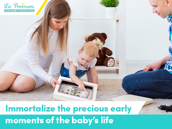 baby kit hand casting keepsake gift box new mom mold foot footprint print plaster