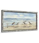 Sandpiper Framed Wooden Wall Art