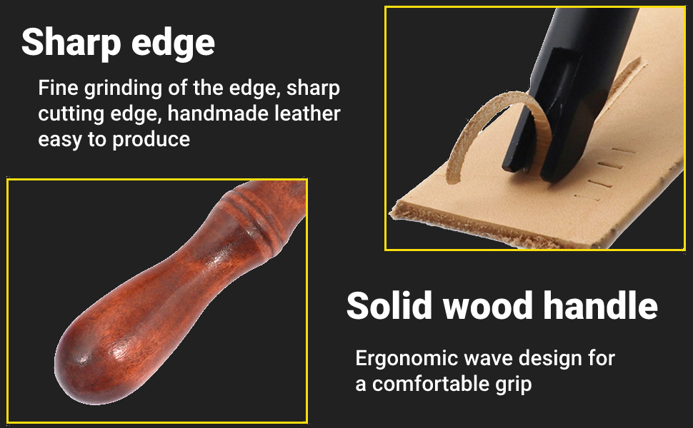 V Type Push Groover Adjustable Wood Handle Cotton Crochet Thread Cove Base Groover