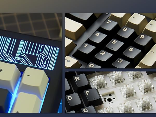 【美品】YUNZII YZ98 メカニカルキーボード（ココアクリームV2スイッチ 美品】YUNZII YZ98 メカニカルキーボード（ココアクリームV2