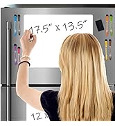 Premium Magnetic Dry Erase Whiteboard for Refrigerator (Upgraded Version) - 17.5