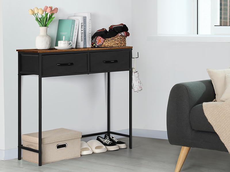 YBING Small Entryway Table, Narrow Console Table with
