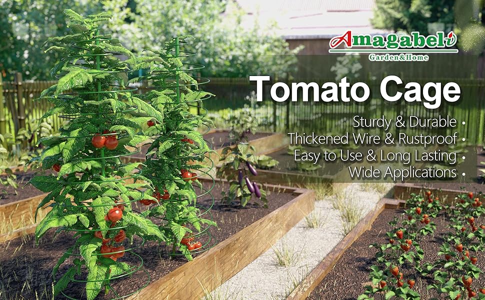 Tomatoes Planters Cage 2 Pack Pea Bean Trellis Green for Garden Tower Stretchable