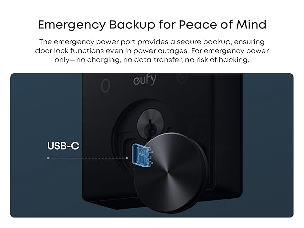 eufy smart lock with emergency USB-C backup
