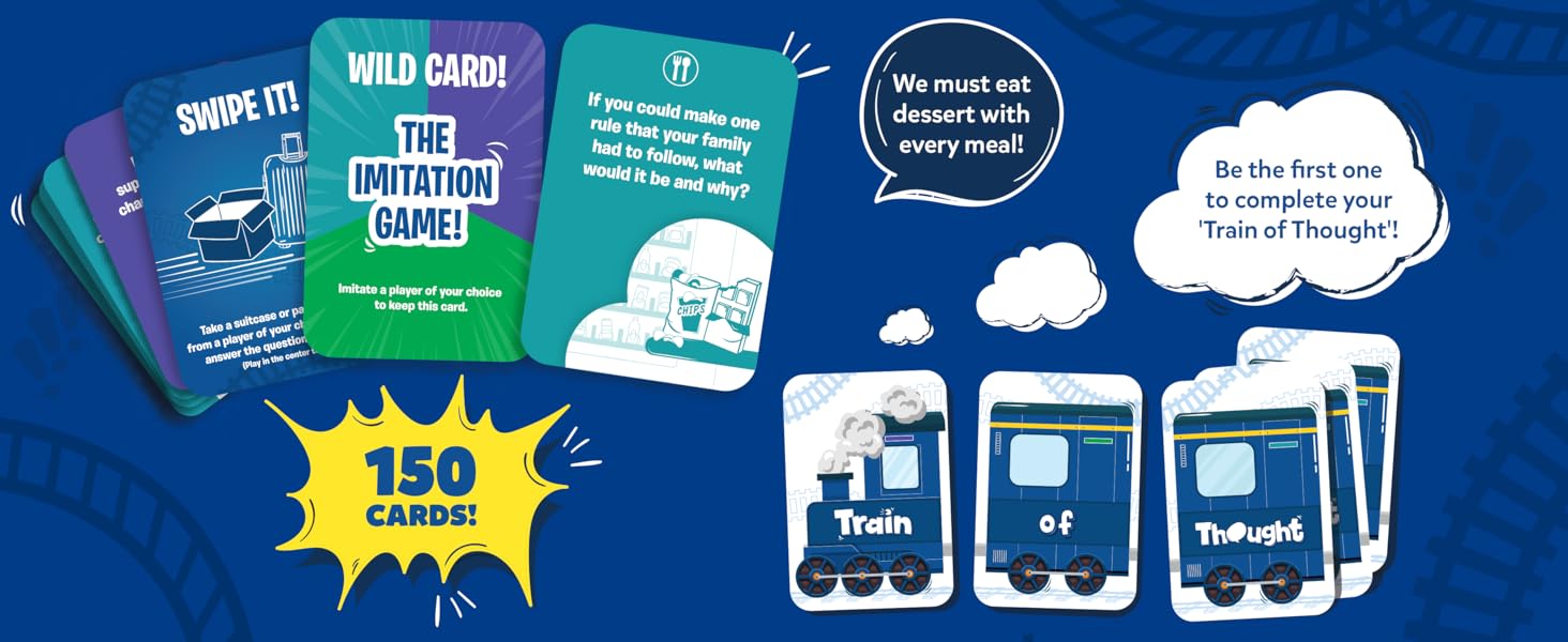 Skillmatics Card Game Train of Thought, Fun for Family