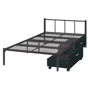 Amazon｜ニトリ(NITORI) シングルパイプベッド バジーナF3 BK 2000916