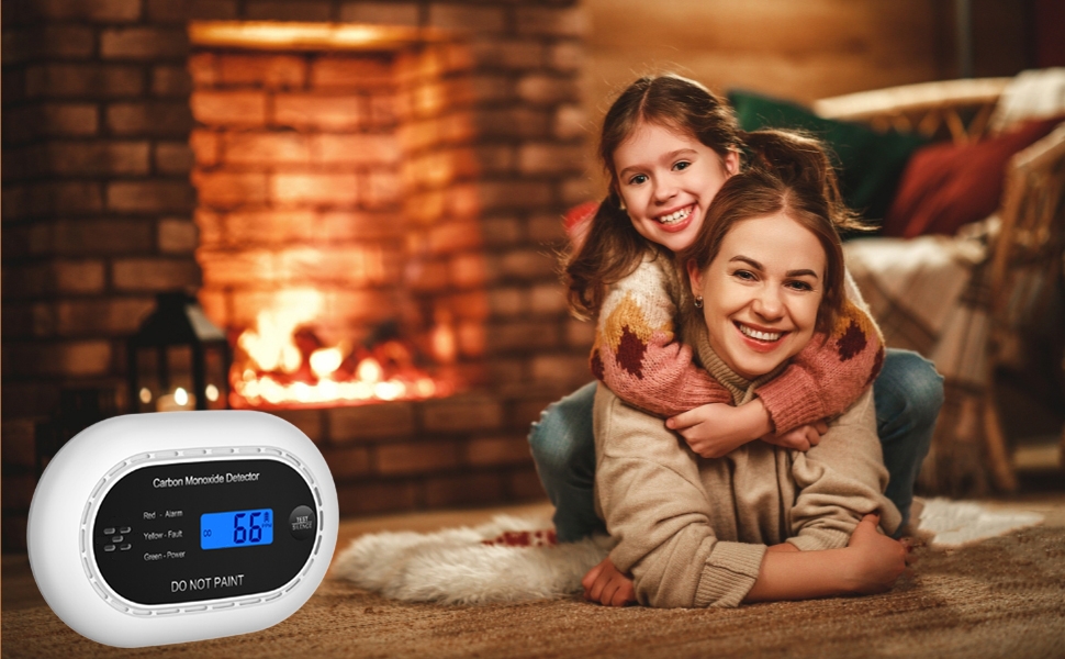 Carbon Monoxide Detector with LCD Digital Display, CE Certified CO