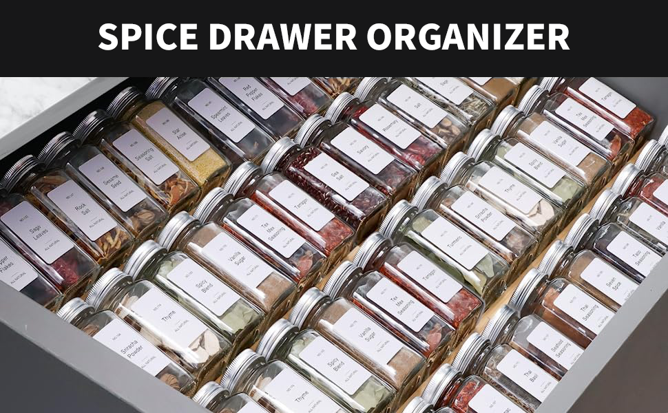 spice organizer for drawer
