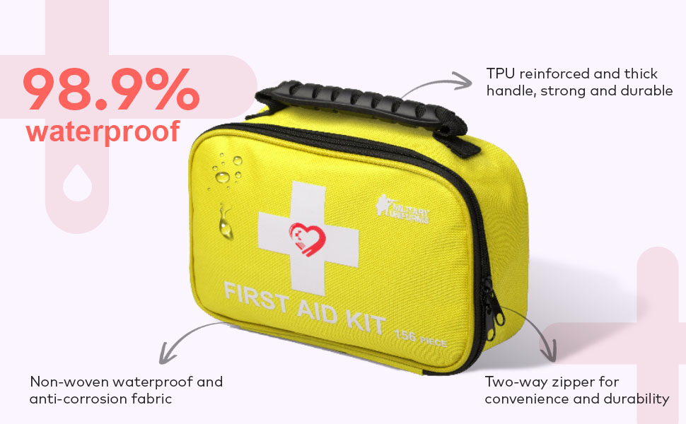 First Aid Kit for School, Home and Office, Emergency Kit for Car