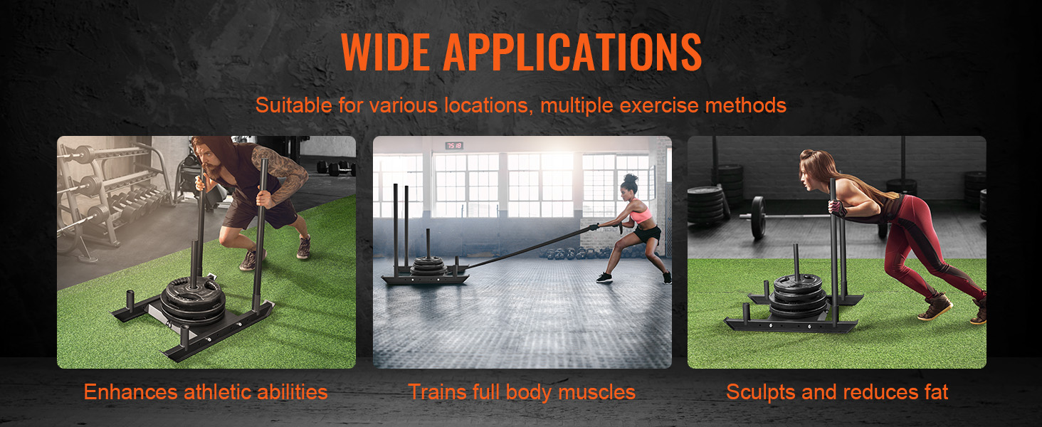 VEVOR Weight Training Sled, Pull Push Power Sled, Fitness Strength