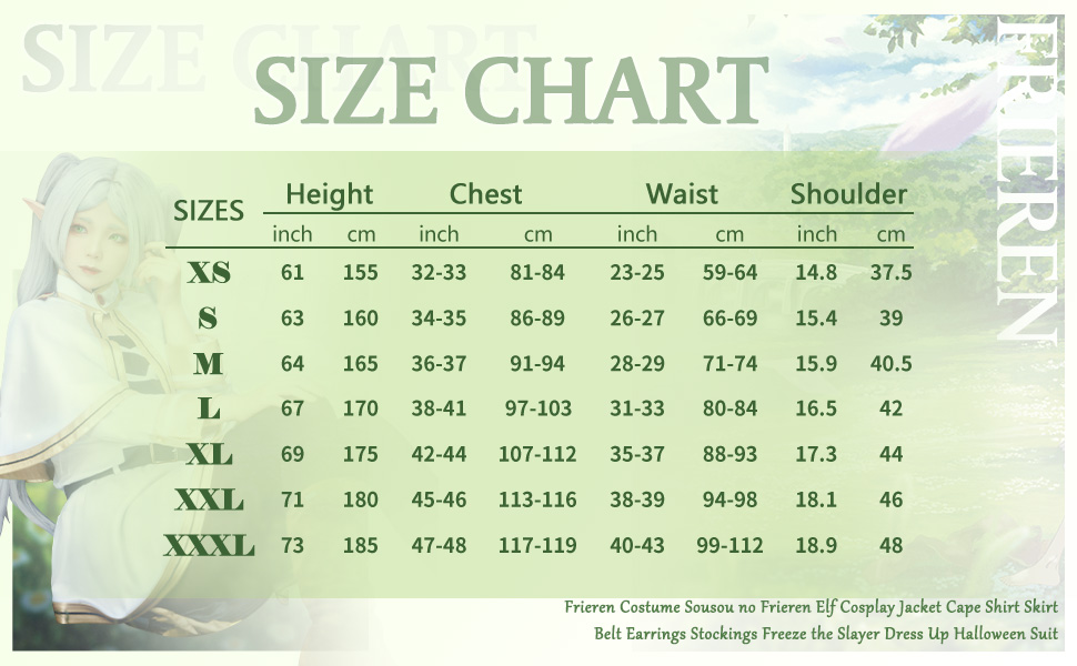 Adult Frieren Costume Sousou no Frieren Elf Cosplay Cape Shirt Skirt Freeze the Slayer Dress Up Outfit Halloween Suit 5  Adult Frieren Costume Sousou no Frieren Elf Cosplay Cape