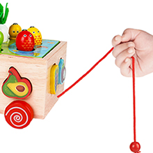 Sequence of simplified instructional illustrations showing hand movements and gestures with red directional arrows, demonstrating specific motion patterns.