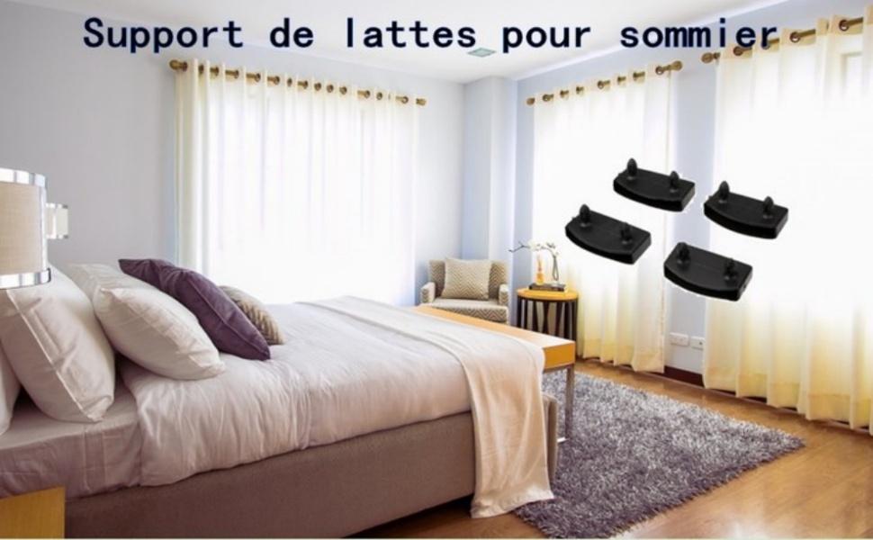 HENGYANG Mbouts Lattes pour Sommier, Lot de 30 Supports pour Sommier à Lattes de Lit, 54 mm