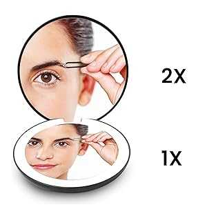 Compact Lighted Makeup Mirror for Travel