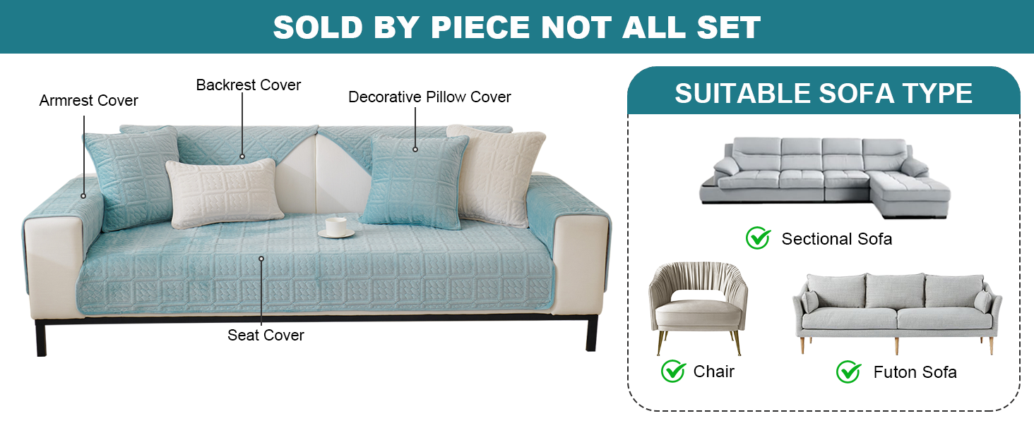 New Milk Velvet Super Soft Couch Cover Sofa Slipcover Furniture